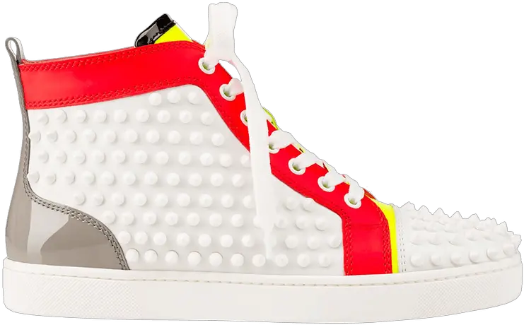  Christian Louboutin Louis Flat Calf Christian Louboutin Spikes White Neon Png Christian Louboutins Logo