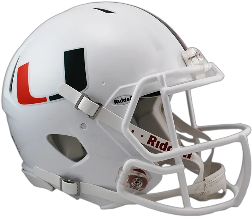  Miami Hurricanes Riddell Speed Miami Hurricanes Football Helmet Png Football Helmet Png