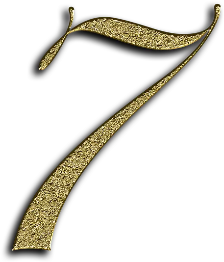  Number 7 Gold Golden 7 Png 7 Png