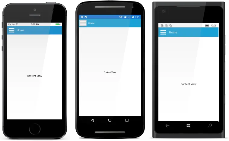  Getting Started With Xamarin Navigation Drawer Control Xamarin Forms Hamburger Menu Png Hamburger Icon Png