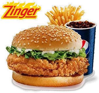  Kfc Burger Transparent Image Png Arts Kfc Zinger Burger Deals Burger Transparent