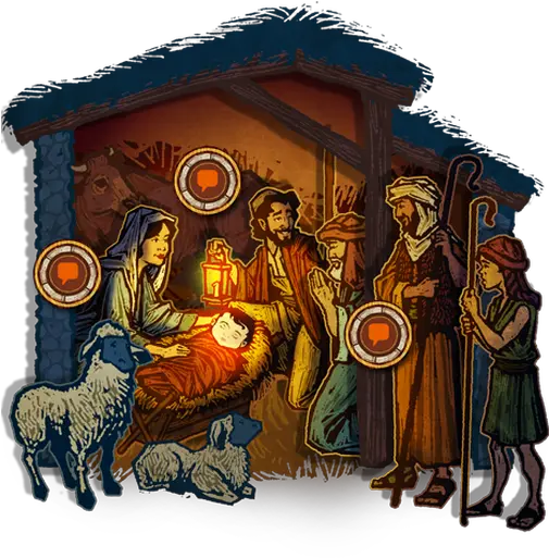  The Nativity Story Birdhouse Kids Illustration Png Nativity Scene Png