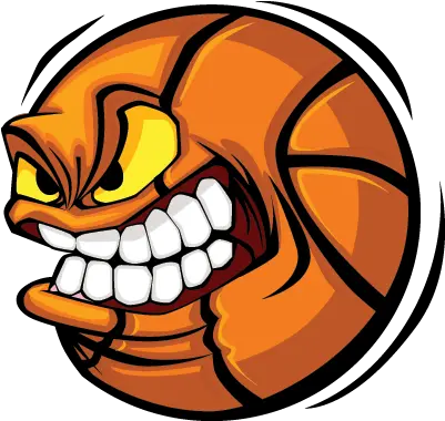  Joemonster Basketball Clipart Glossy Basketball With Face Png Basketball Clipart Png