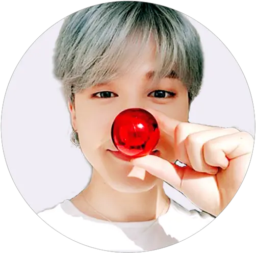  Just Wanna Be Yours Jimin With A Red Nose Png Hitler Mustache Transparent