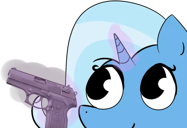  Safe Trixie Pony Unicorn Delet Trigger Png Gun With Transparent Background