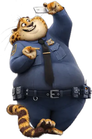  Zootopia Benjamin Clawhauser Taking Zootopia Clawhauser Png Zootopia Png