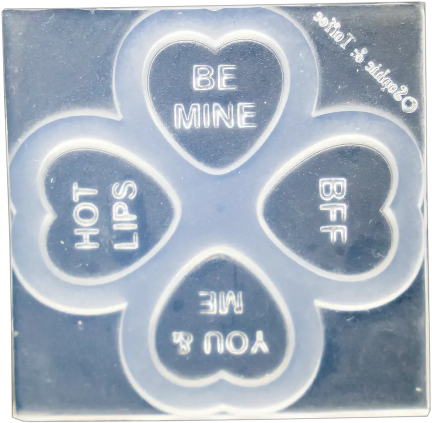  Candy Hearts Mold Conversation Hearts Candy Mold Png Candy Hearts Png