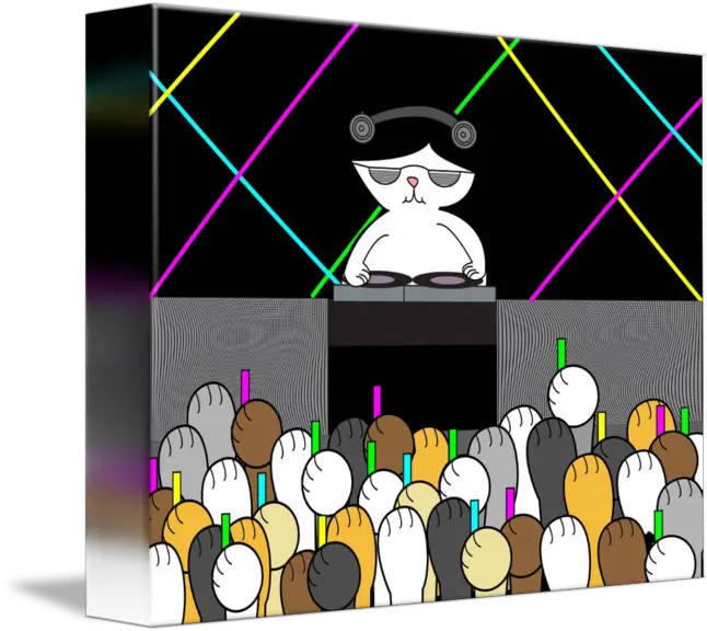  Kitty Cat Dj Dance Party Paws By Valerie Waters Language Png Cat Paws Png