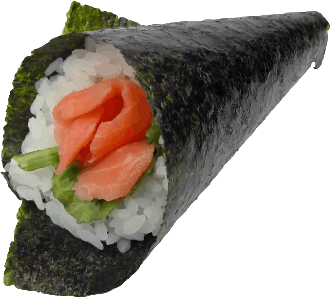  Types Of Sushi Ten Salmon Hand Roll Sushi Png Sushi Roll Png