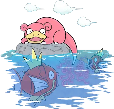  Magikarp Slowpoke Tail In Water Png Magikarp Transparent