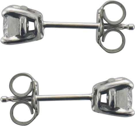  14k White Gold 090 Carat Diamond Studs U2014 Scottsdale Fine Jewelers Png Earrings