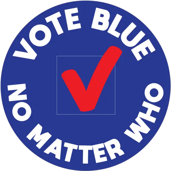  Vote Blue No Matter Who Button Cayman Islands Little League Png Joe Biden Png