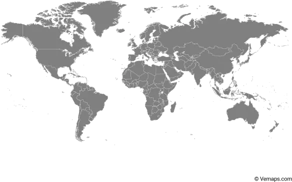  Vector Maps Of The World World Map With Countries Grey Png Map Of The World Png