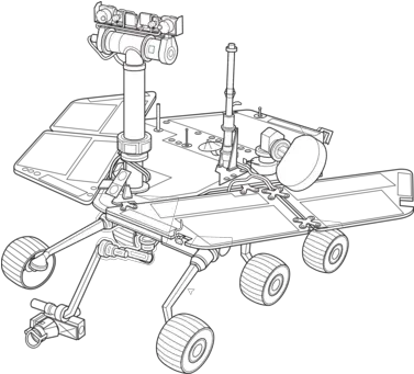  Mars Science Laboratory Photo Background Transparent Png Drawing Space Rover Sketch Mars Transparent Background