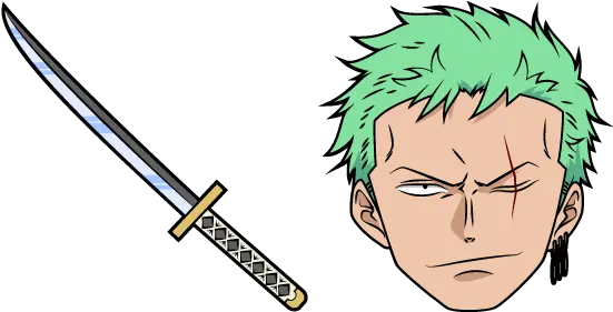  One Piece Roronoa Zoro And Sword Cursor U2013 Custom One Piece Zoro Sword Png Monkey D Luffy Icon