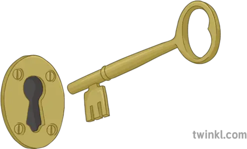  Lock And Key Door House Open Close Brass Ks3 Illustration Cerrar Con Llave La Puerta Png House Key Png