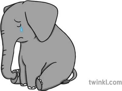  Sad Orphan Elephant Phonics Eyfs Illustration Twinkl Sad Elephant Illustration Png Elephant Head Png