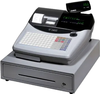  Cash Register Transparent Png Casio Te 2400 Cash Register Cash Register Png