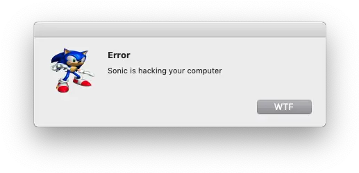  Sonic Is Hacking Your Computer Funny Error Messages Know Sonic Png Sonic The Hedgehog Logo Font