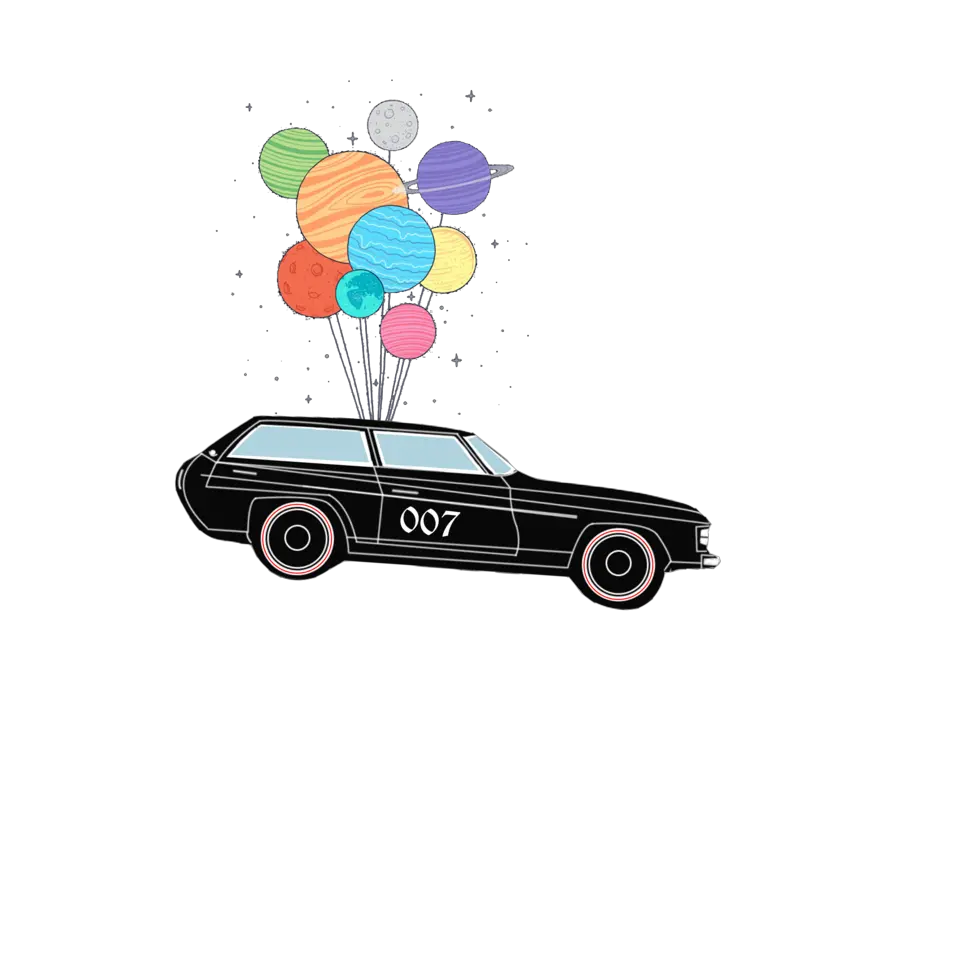  Download Hd Flying Car Womenu0027s Printed Tee Astronaut In Classic Car Png Flying Car Png