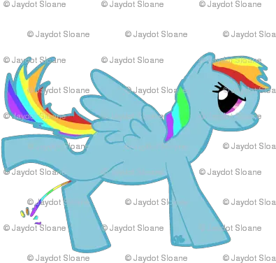  Download Hd Rainbow Pony Peeing Back Cartoon Png Rainbow Dash Png