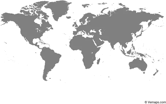  Grey Map Of The World World Map Vector Png Grey World Map Black And White Png