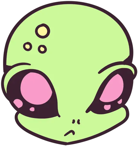  Aliens Head Indifferent Colorful Dot Png Alien Png