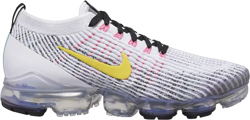  Nike Air Vapormax 30 White Dynamic Yellow Hyper Turquoise Vapormax Flyknit 3 Blue Png Images Of Nike Logos