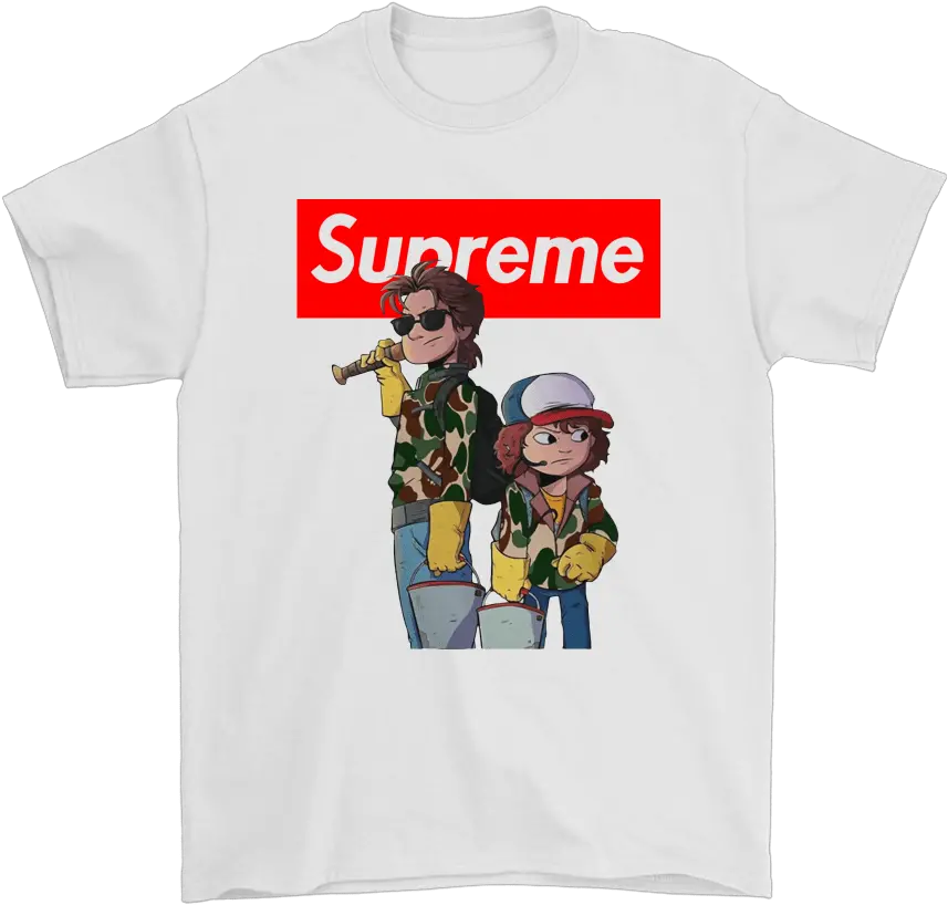  Stranger Things Supreme Shirts Stranger Things Steve Shirt Png Supreme Shirt Png