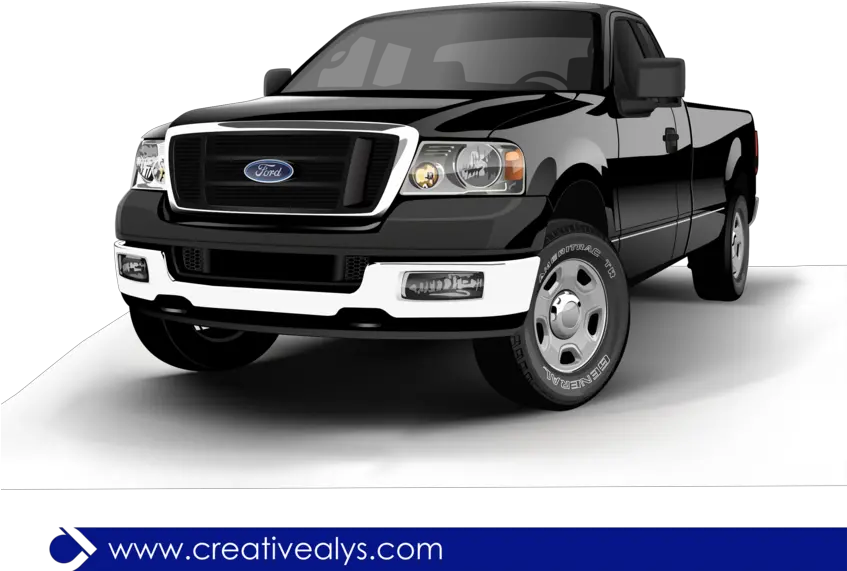  Download Vector Ford Realistic Black Pickup Truck Ford F150 2005 Png Pick Up Truck Png