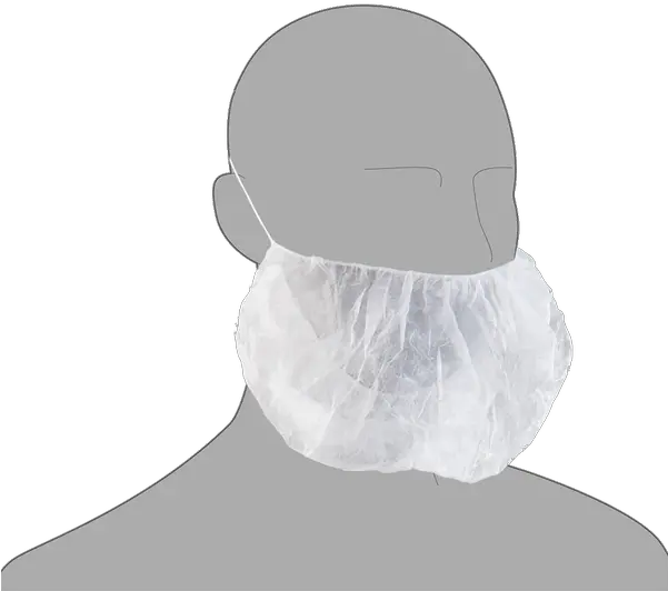  Beard Masks Hygiene Headwear Palhygiene White Beard Mask Png Beard Transparent