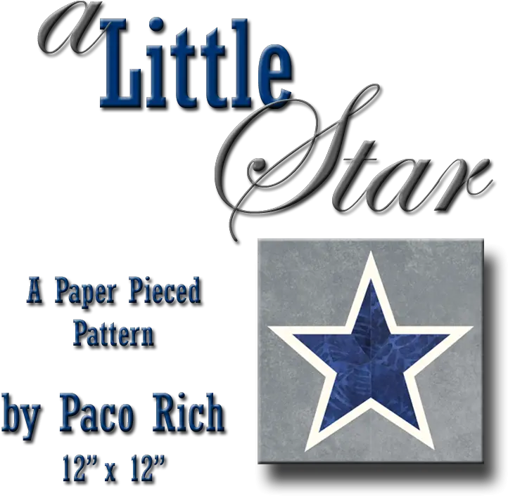  A Little Star Paper Piecing Pattern Makes A Great Dallas Name Png Dallas Cowboys Star Png