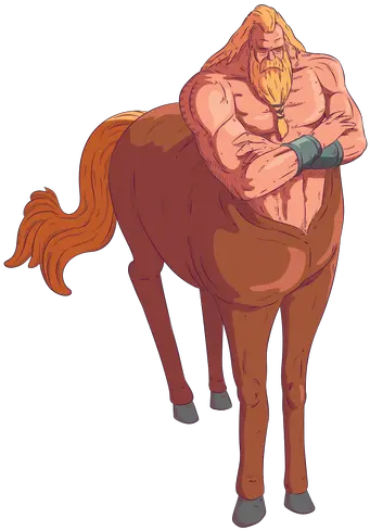  Centaur Man Horse Colored Coloured Illustration Png Centaur Png