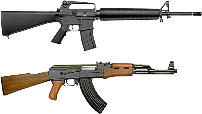  M16 And Ak Ak 47 And Ar 15 Png Ak 47 Png