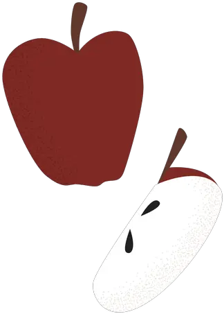  Whole Apple Slice Flat Fresh Png Apple Slice Png