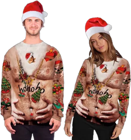  Redneck Santa Christmas Sweater Png