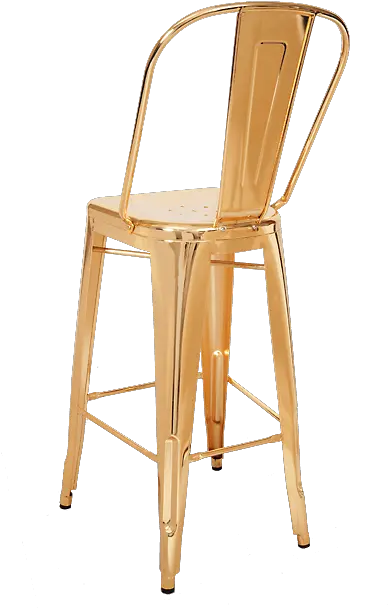  Bistro Style Metal Bar Stool In Gold Finish Cafe Bar Stools Melbourne Png Metal Bar Png