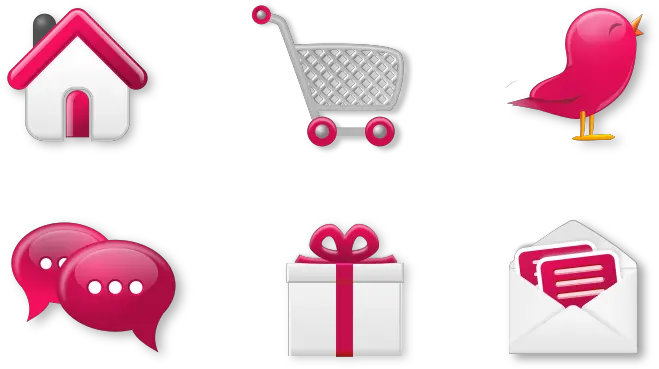  Icon Set Pink Openclipart Dot Png Web Icon Set