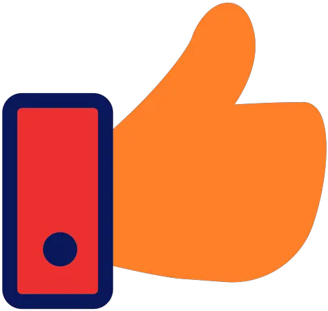  Transparent Png Svg Vector File Mobile Phone Thumbs Up Png