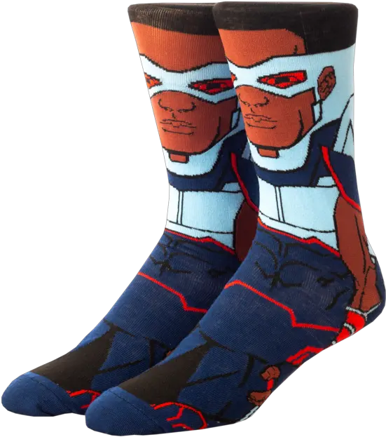  Marvel Falcon Crew Socks Unisex Png Falcon Marvel Png