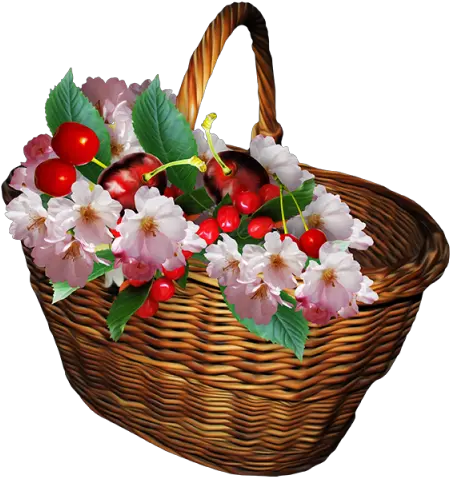  Flower Basket Png Artificial Flower Basket Png