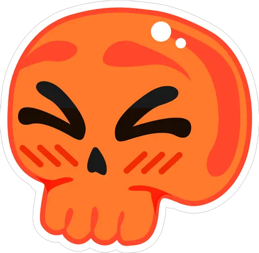  Skull Emoji Pain Sticker Just Stickers Skull Png Skull Emoji Transparent