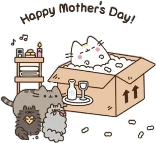  Pusheen Pusheen Happy Mothers Day Png Pusheen Transparent