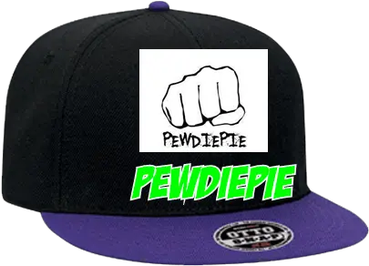  Pewdiepie Cap Wool Blend Snapback Flat Bill Hat Snapback Leessang Png Pewdiepie Logo Png