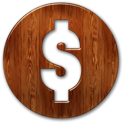  081510 Glossywaxedwoodiconbusinessdollarsolid Wood Png Number Sign Icon