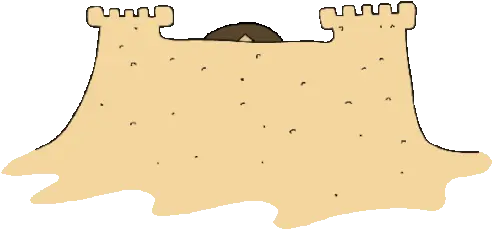  Girl Plays Peek A Boo Behind Sand Castle Sticker Mariby Sand Cartoon Gif Transparent Png Sand Castle Icon