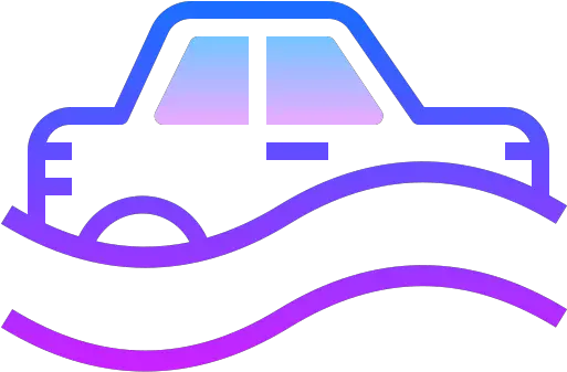  Flood Car Icon In Gradient Line Style Language Png Auto Body Icon