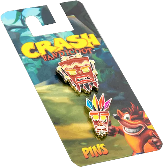  Aku And Uka Pin 2 Pack Crash Bandicoot Pin Magnet Png Aku Png