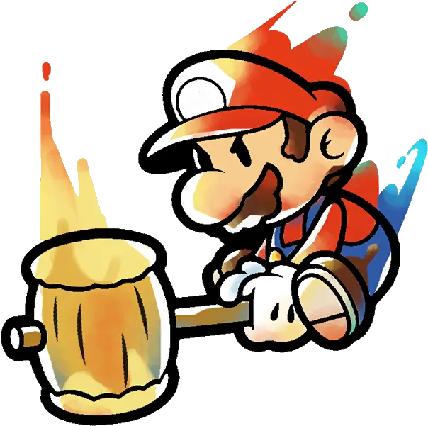  Paper Mario Png Transparent Collections Paper Mario With Hammer Mario Transparent