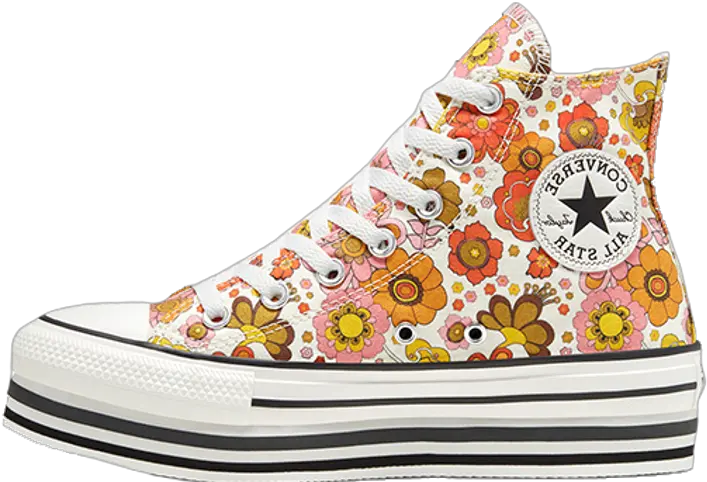  Unite Platform X Converse Chuck Taylor Converse Hi Cream Floral Png Converse All Star Icon